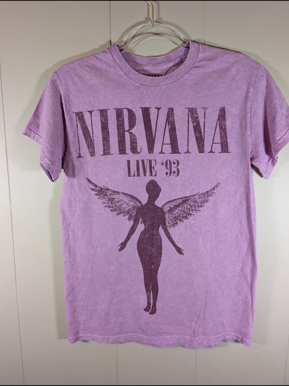 Nirvana In Utero Live ’93 Pink Purple Band Tee Size Small Grunge Rock Shirt 90s